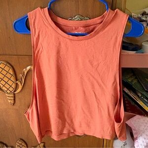 Athleta Women's Dark Orange Cropped Workout Tank